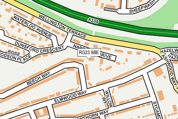 RG23 8BE map - OS OpenMap – Local (Ordnance Survey)