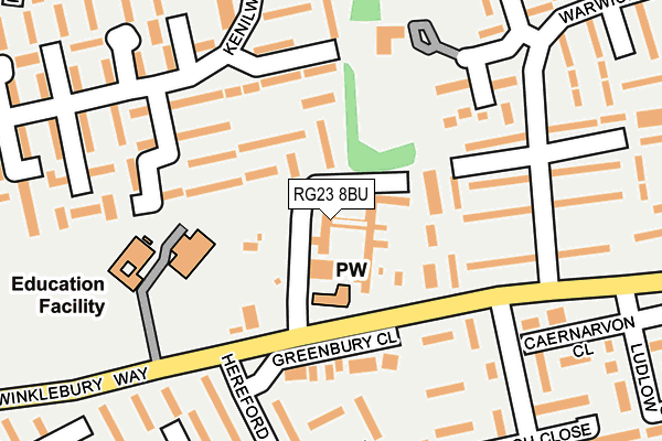 RG23 8BU map - OS OpenMap – Local (Ordnance Survey)