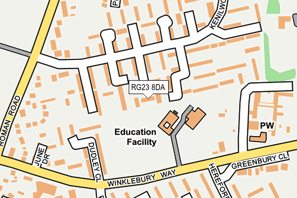 RG23 8DA map - OS OpenMap – Local (Ordnance Survey)