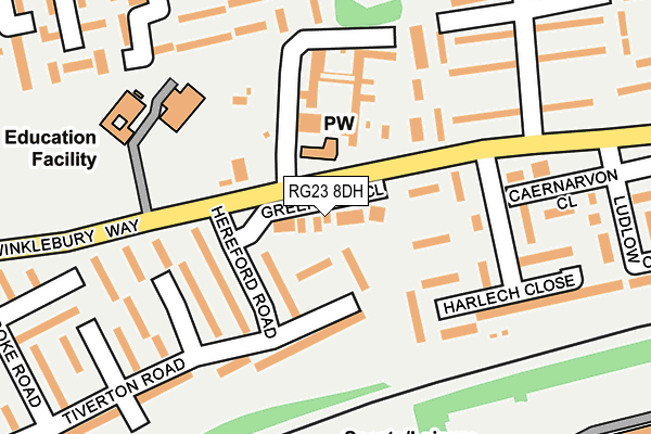 RG23 8DH map - OS OpenMap – Local (Ordnance Survey)