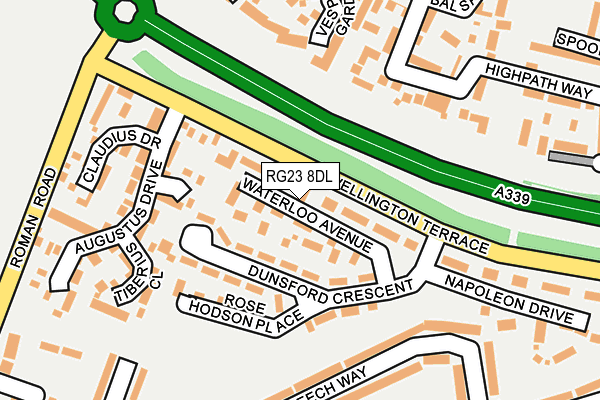 RG23 8DL map - OS OpenMap – Local (Ordnance Survey)