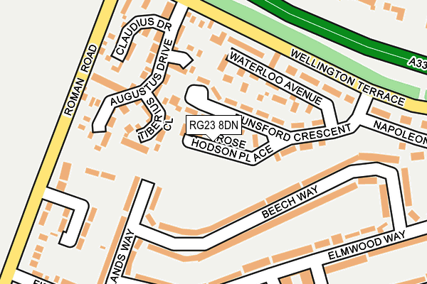 RG23 8DN map - OS OpenMap – Local (Ordnance Survey)