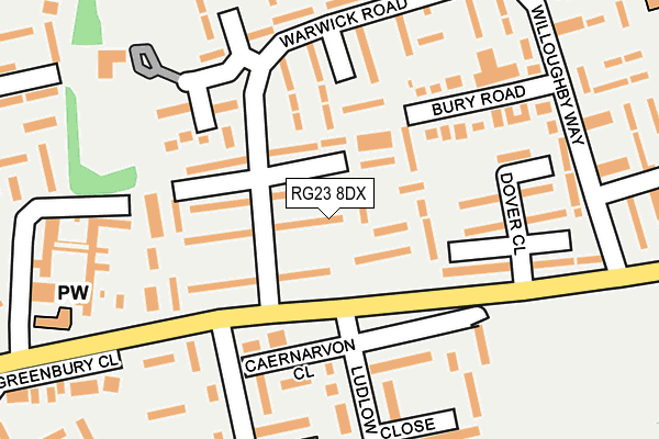 RG23 8DX map - OS OpenMap – Local (Ordnance Survey)