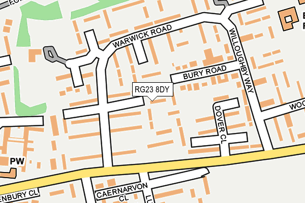 RG23 8DY map - OS OpenMap – Local (Ordnance Survey)