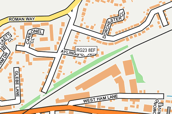 RG23 8EF map - OS OpenMap – Local (Ordnance Survey)