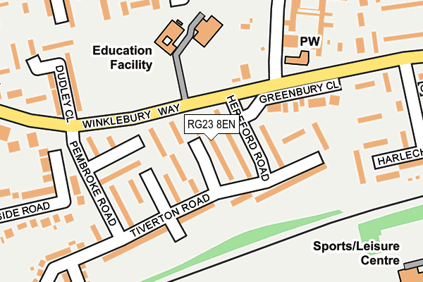 RG23 8EN map - OS OpenMap – Local (Ordnance Survey)