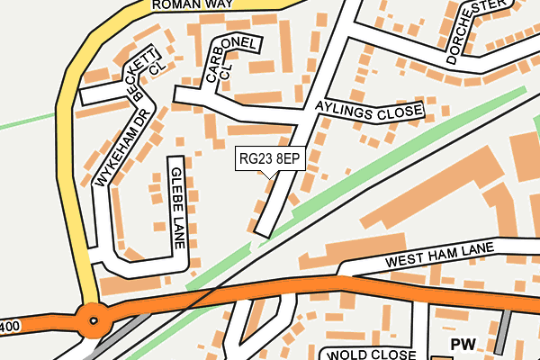 RG23 8EP map - OS OpenMap – Local (Ordnance Survey)