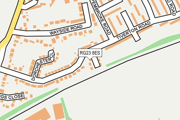 RG23 8ES map - OS OpenMap – Local (Ordnance Survey)