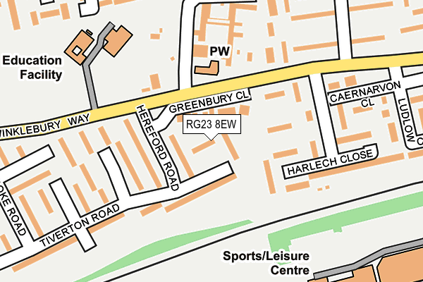 RG23 8EW map - OS OpenMap – Local (Ordnance Survey)