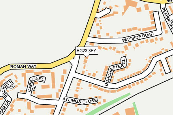 RG23 8EY map - OS OpenMap – Local (Ordnance Survey)