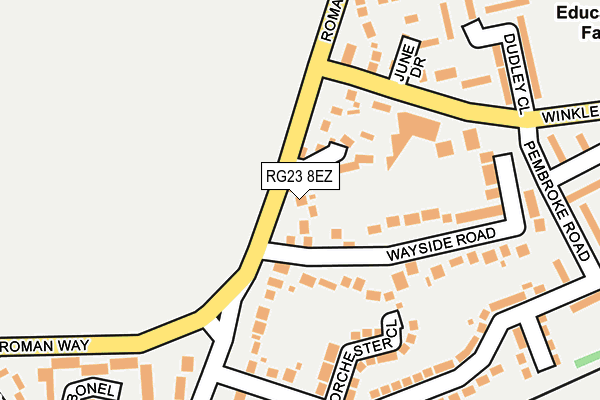 RG23 8EZ map - OS OpenMap – Local (Ordnance Survey)