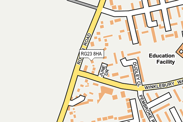 RG23 8HA map - OS OpenMap – Local (Ordnance Survey)