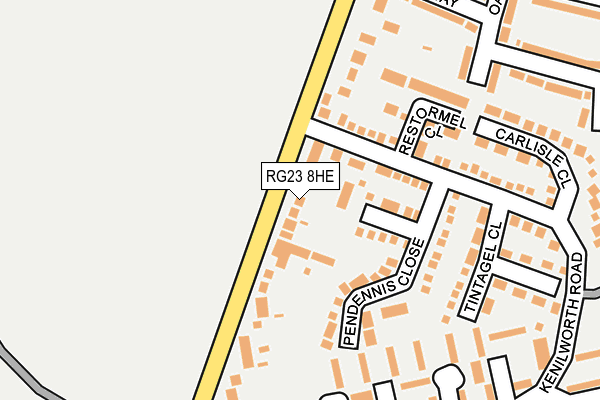 RG23 8HE map - OS OpenMap – Local (Ordnance Survey)
