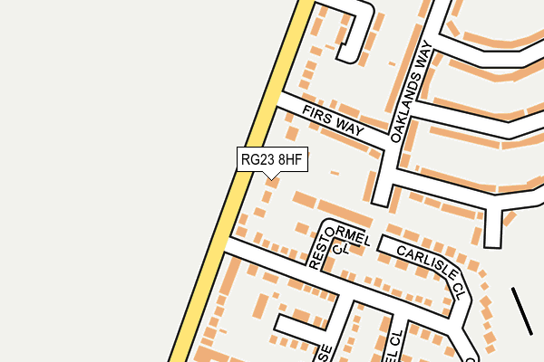 RG23 8HF map - OS OpenMap – Local (Ordnance Survey)