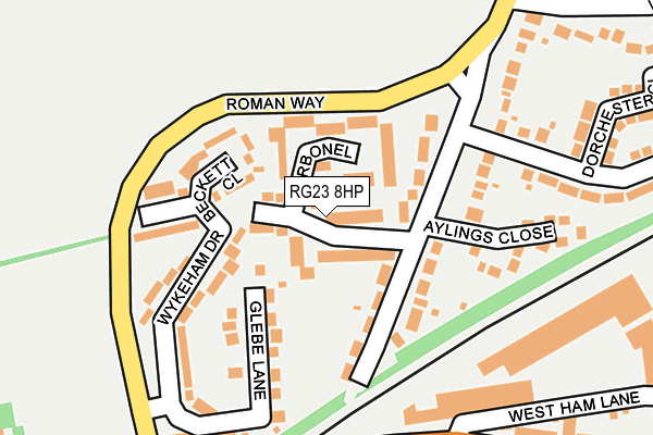 RG23 8HP map - OS OpenMap – Local (Ordnance Survey)