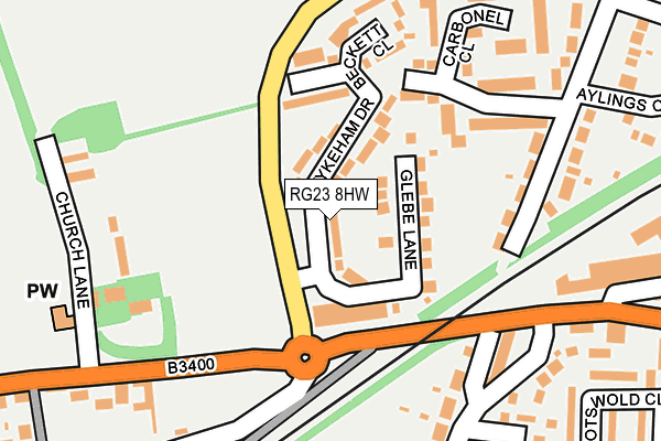 RG23 8HW map - OS OpenMap – Local (Ordnance Survey)