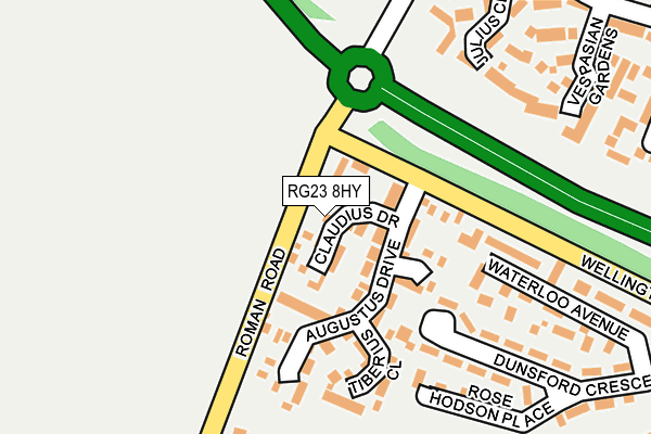 RG23 8HY map - OS OpenMap – Local (Ordnance Survey)