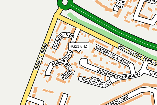 RG23 8HZ map - OS OpenMap – Local (Ordnance Survey)