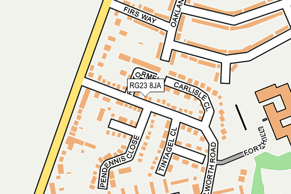 RG23 8JA map - OS OpenMap – Local (Ordnance Survey)