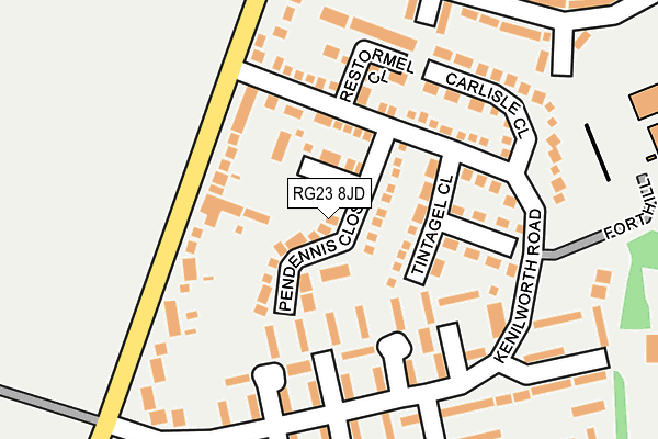 RG23 8JD map - OS OpenMap – Local (Ordnance Survey)