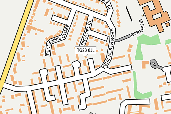 RG23 8JL map - OS OpenMap – Local (Ordnance Survey)