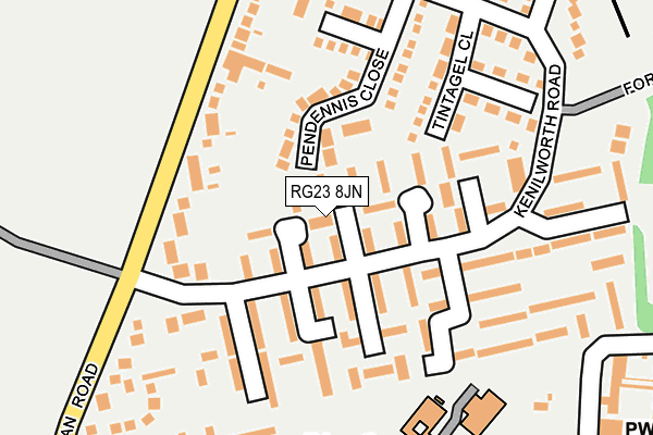 RG23 8JN map - OS OpenMap – Local (Ordnance Survey)