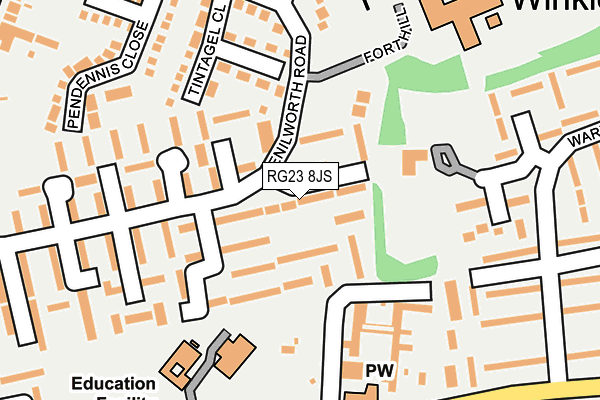 RG23 8JS map - OS OpenMap – Local (Ordnance Survey)