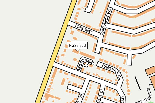 RG23 8JU map - OS OpenMap – Local (Ordnance Survey)