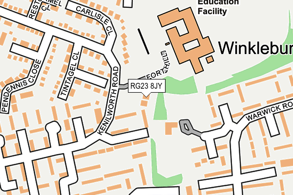 RG23 8JY map - OS OpenMap – Local (Ordnance Survey)