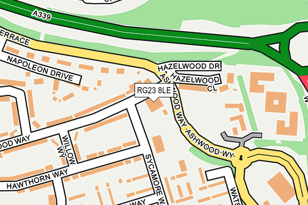 RG23 8LE map - OS OpenMap – Local (Ordnance Survey)