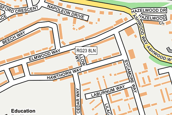 RG23 8LN map - OS OpenMap – Local (Ordnance Survey)