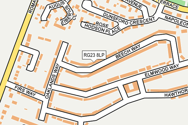 RG23 8LP map - OS OpenMap – Local (Ordnance Survey)