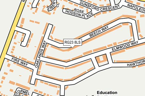 RG23 8LS map - OS OpenMap – Local (Ordnance Survey)