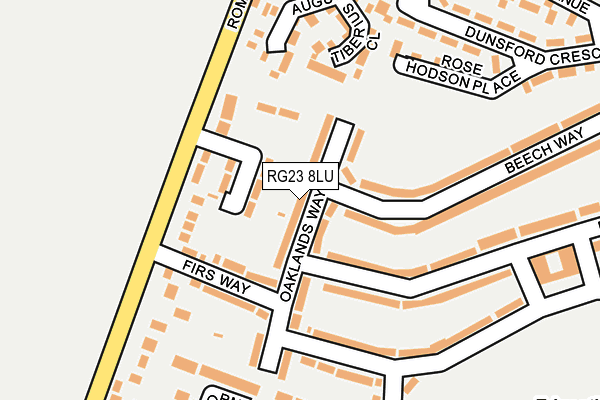 RG23 8LU map - OS OpenMap – Local (Ordnance Survey)