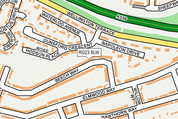RG23 8LW map - OS OpenMap – Local (Ordnance Survey)