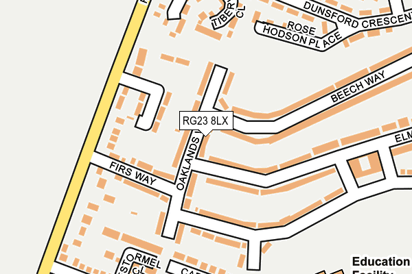 RG23 8LX map - OS OpenMap – Local (Ordnance Survey)