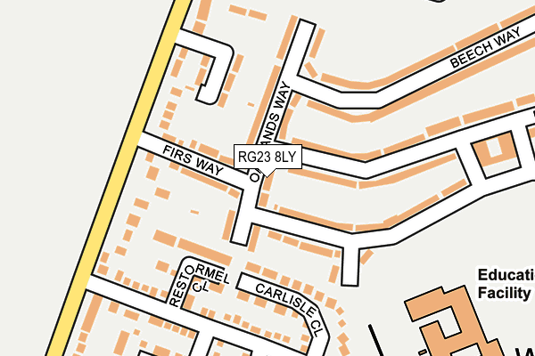 RG23 8LY map - OS OpenMap – Local (Ordnance Survey)