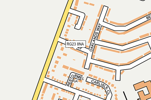 RG23 8NA map - OS OpenMap – Local (Ordnance Survey)