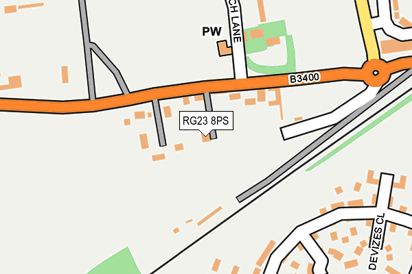 RG23 8PS map - OS OpenMap – Local (Ordnance Survey)