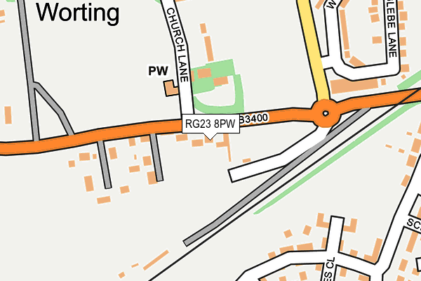 RG23 8PW map - OS OpenMap – Local (Ordnance Survey)