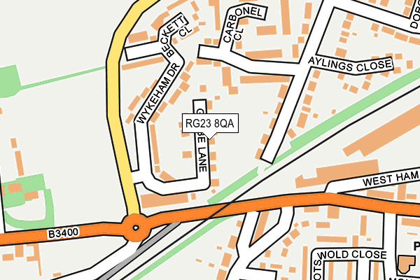 RG23 8QA map - OS OpenMap – Local (Ordnance Survey)