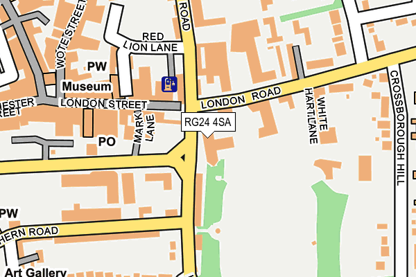 RG24 4SA map - OS OpenMap – Local (Ordnance Survey)