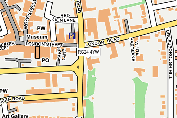 RG24 4YW map - OS OpenMap – Local (Ordnance Survey)