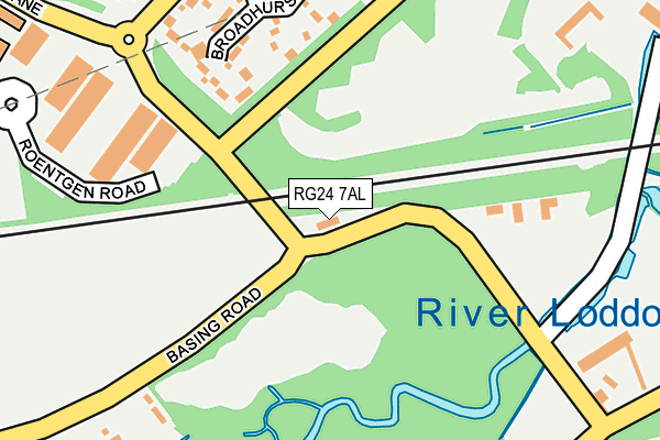 RG24 7AL map - OS OpenMap – Local (Ordnance Survey)