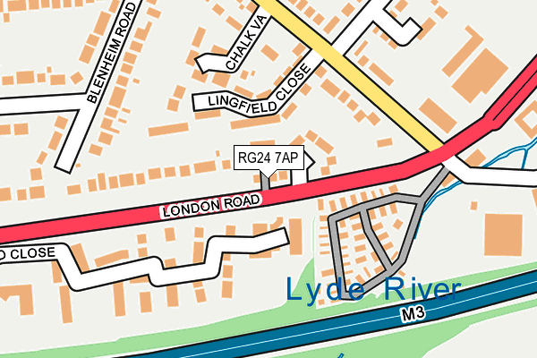 RG24 7AP map - OS OpenMap – Local (Ordnance Survey)