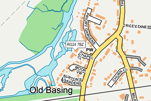 RG24 7BZ map - OS OpenMap – Local (Ordnance Survey)