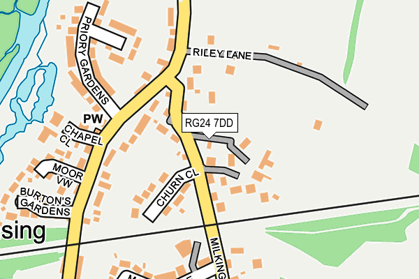 RG24 7DD map - OS OpenMap – Local (Ordnance Survey)