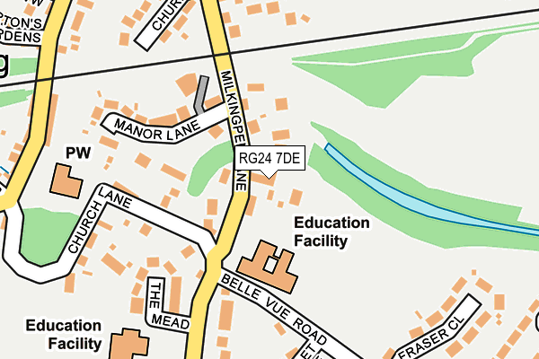 RG24 7DE map - OS OpenMap – Local (Ordnance Survey)