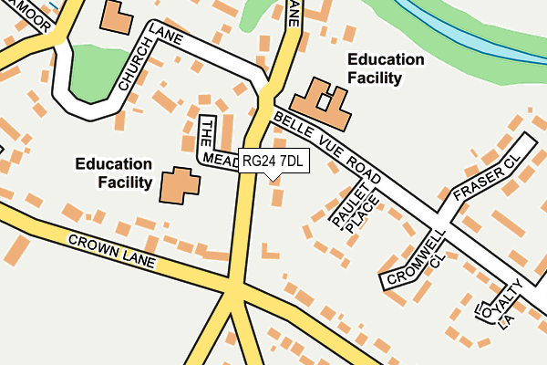RG24 7DL map - OS OpenMap – Local (Ordnance Survey)