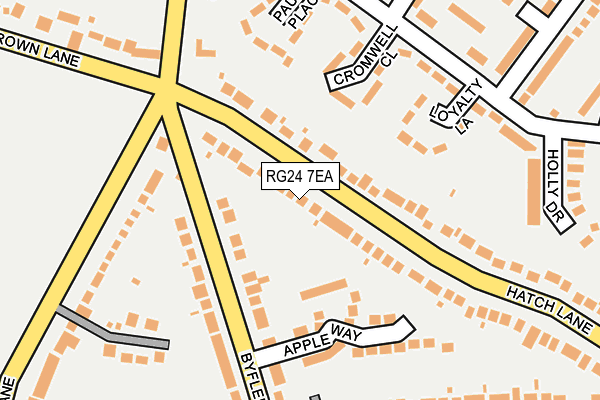 RG24 7EA map - OS OpenMap – Local (Ordnance Survey)